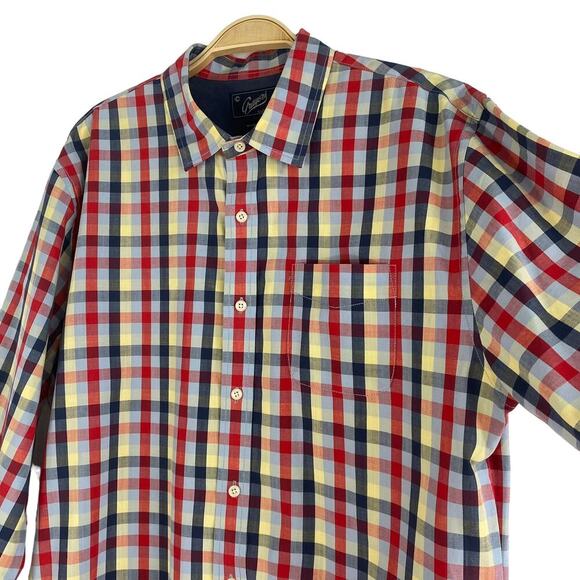 Grayers Clothiers Flip Cuffs Rainbow Gingham Shirt Men XL Button Up Check Preppy - Picture 8 of 8